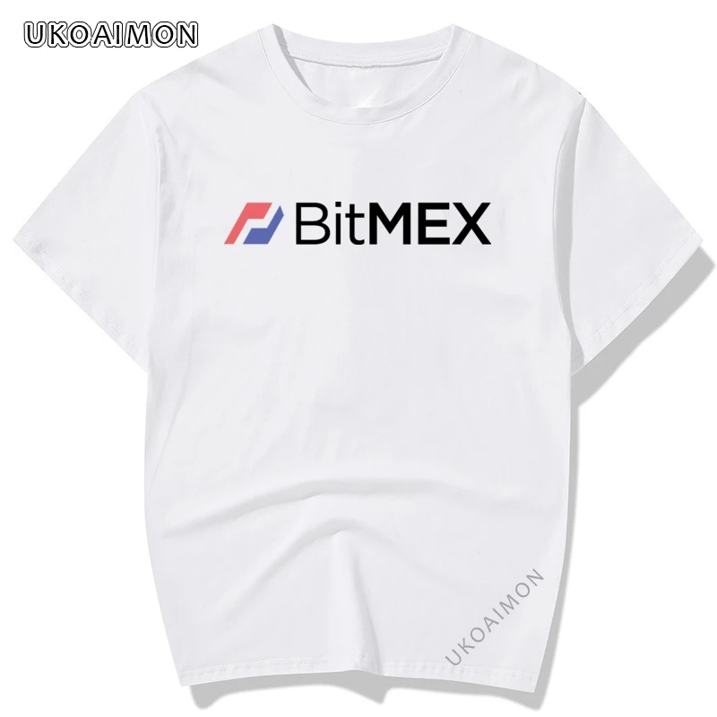 Повседневные хлопковые футболки с логотипом Bitmex обычные топы на заказ футболка