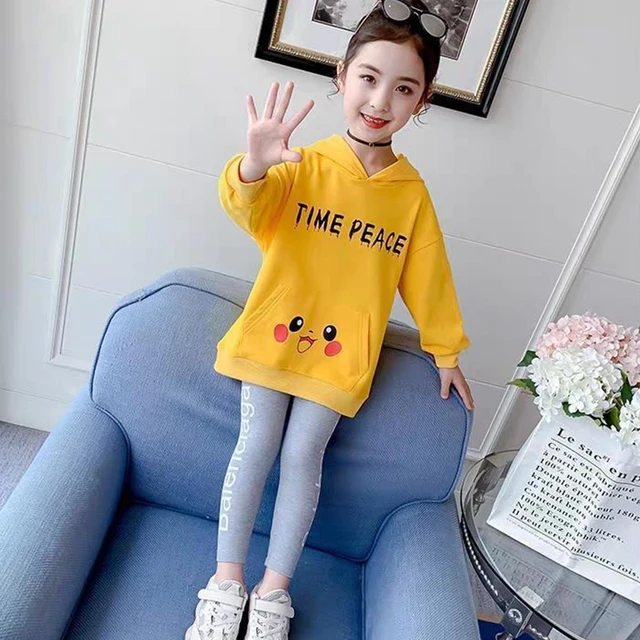 Children Clothes Autumn Cartoon Girls Sets Long Sleeve Tracksuit 2- 13 Years hoodies Girls Clothing Sport Suit Kids Clothes Sets 4