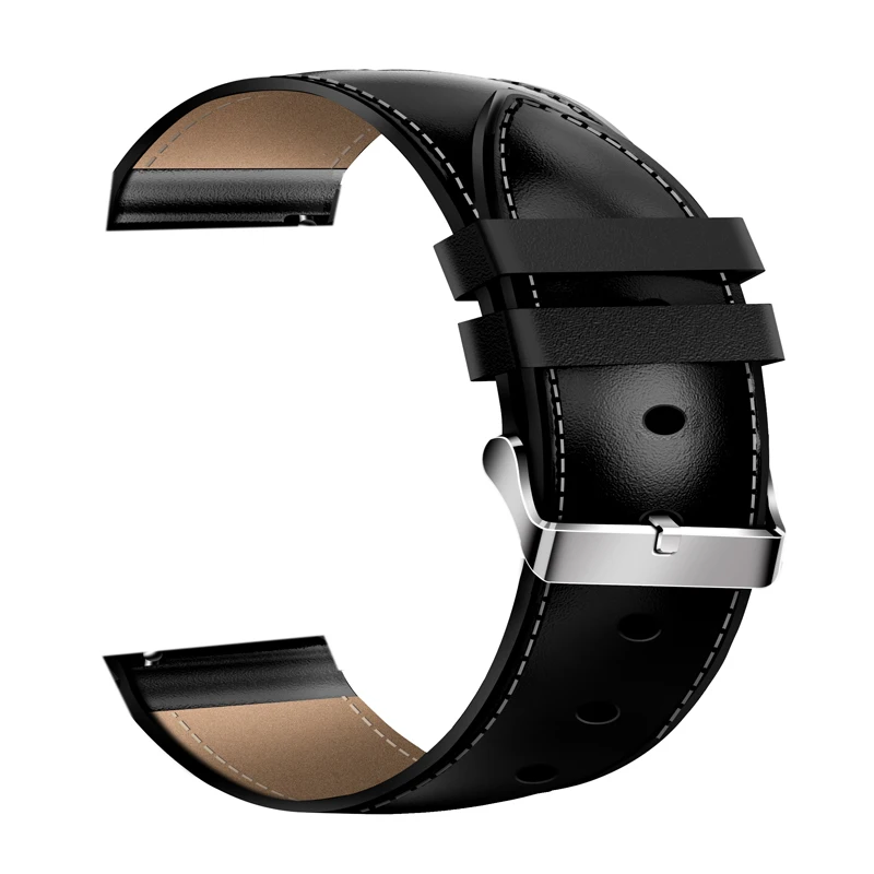 black leather SENBONO 22 мм универсальный стальной кожаный ремешок браслет для часов для K7 Xiaomi Amazfit Bip Youth tichast2 CF007H браслеты - Цвет: black leather