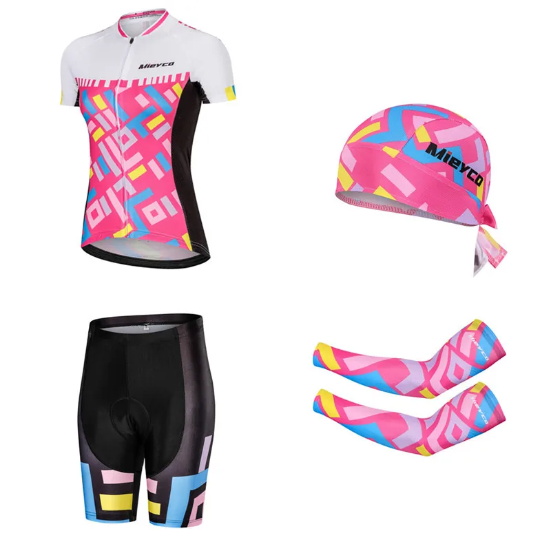 Женский комплект для велоспорта Ropa Ciclismo велосипед короткий рукав Джерси нагрудник шорты для девочек Спортивная одежда для велосипеда Костюм Форма цикл дизайн - Цвет: 5
