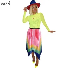 VAZN Лето Новая женская Повседневная модная эластичная Удобная плиссированная юбка длиной до щиколотки HGL1145