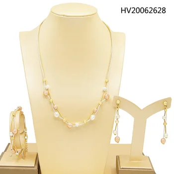 

Yulaili High Quality Dubai Gold Jewelry Sets African Beads Necklace Earrings Bracelet for Women Wedding Bridal Accessories