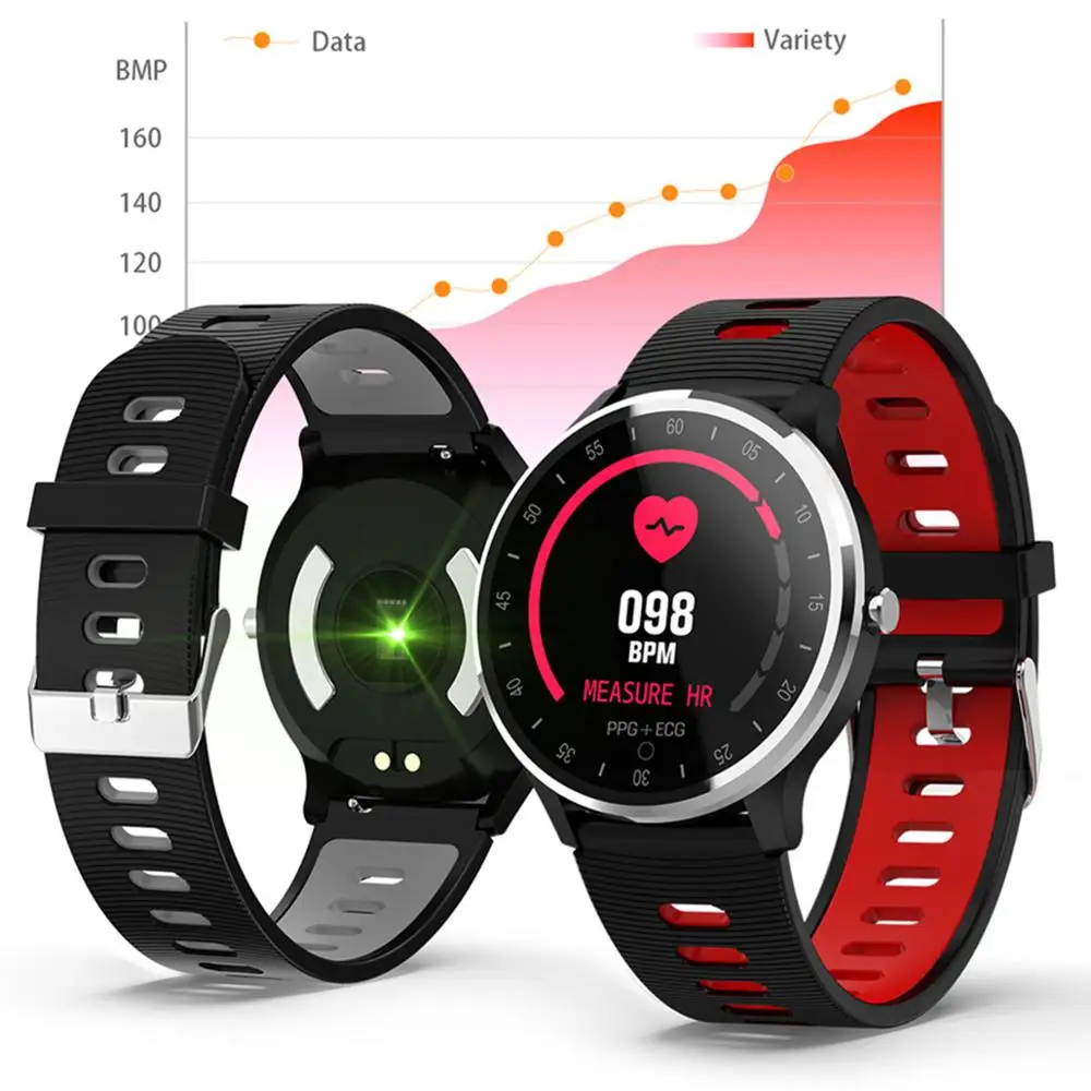 

L7 PPG ECG Smart Watch Heart Rate Blood Pressure Oxygen Monitor Fitness Tracker IP68 Waterproof Bluetooth Smartwatch