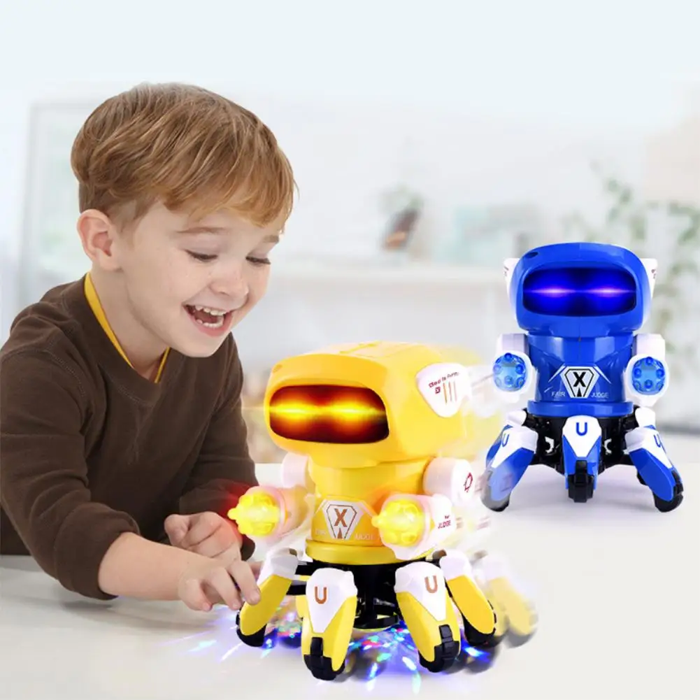 New Electric Octopus Dancing Play Music Robot Dance Robot With Light Music Projection Interactive Toys For Children Kids Gift