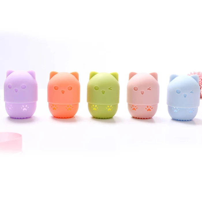 Makeup Sponge Holder Soft Silicone Cosmetics Blender Powder Puff Drying Holder Case 998