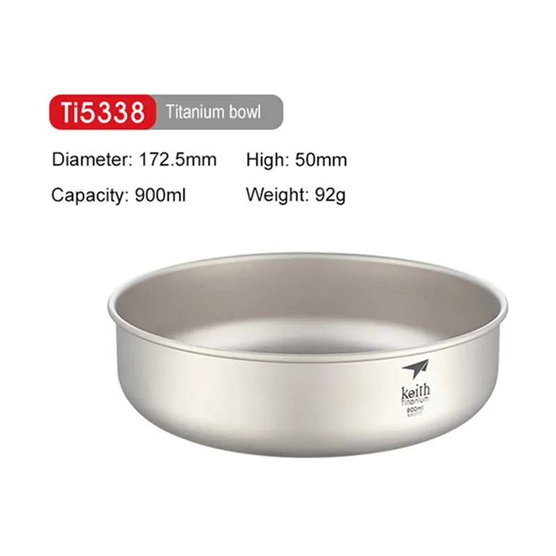 900ml Ti5338 Кит Открытый Кемпинг чистая Титановая посуда 300 мл-900 мл чаши посуда столовые приборы Ti5333-Ti5338 - Цвет: 900ml Ti5338