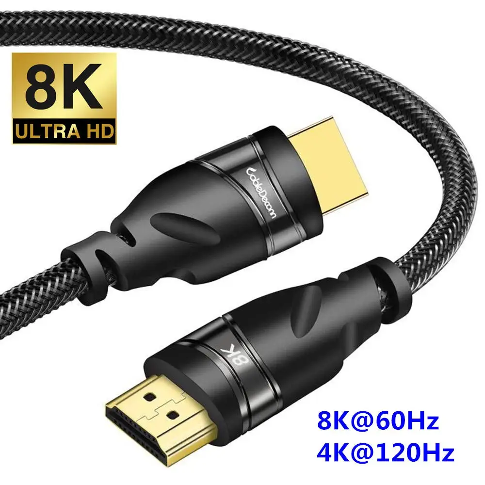 2020 горячий 8K HDMI 2 1 медный кабель 30AWG настоящий UHD HDR 48 Гбит/с @ 60 Гц 4K 120 Ycbcr4:4:4