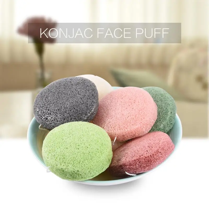 Konjac щетка для мытья лица средство удаления угрей и из бамбукового угля очищение