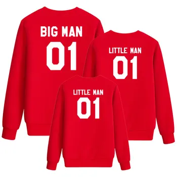 

big little man family look sweatshirt for father son matching clothes daddy and me outfits bothers dad baby boy t shirt winter