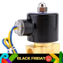 Электромагнитный клапан DC 12V 3/8 ''NPT N/C латунь нормально закрытый электрический клапан для воды, масла, воздуха, дизельного газа, топлива