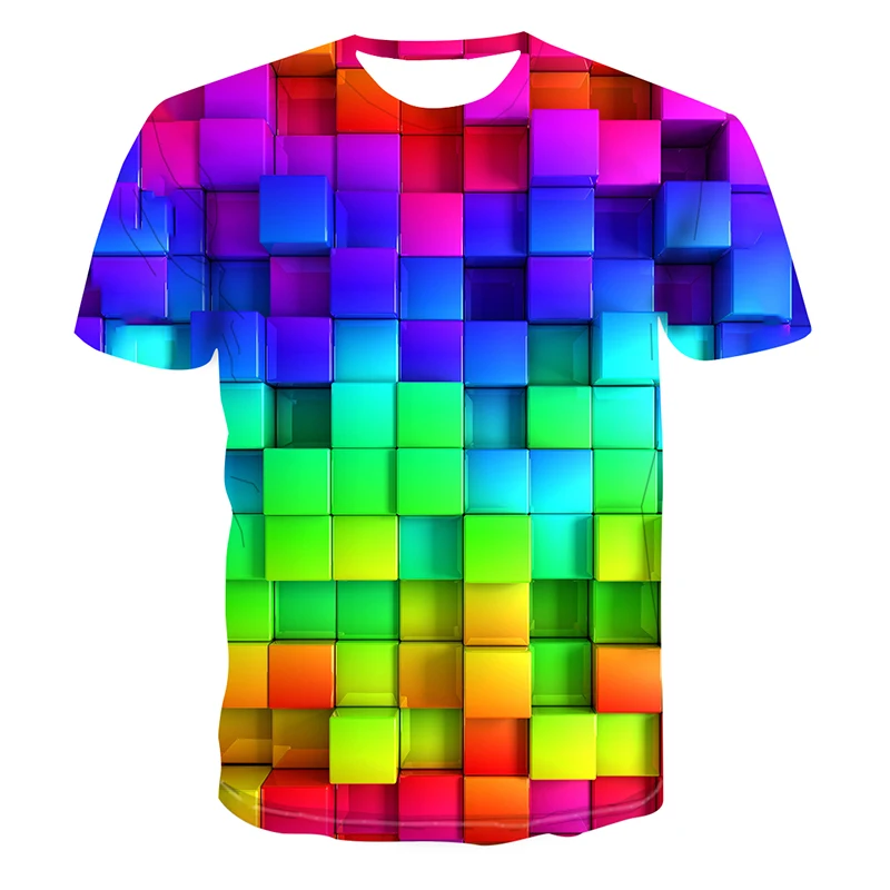 

Men's Clothing New Fashion Camisas 3D Printing T-shirt Geometric Graphic Summer Short Sleeve Shirt Boy Tees Oversized t shirt