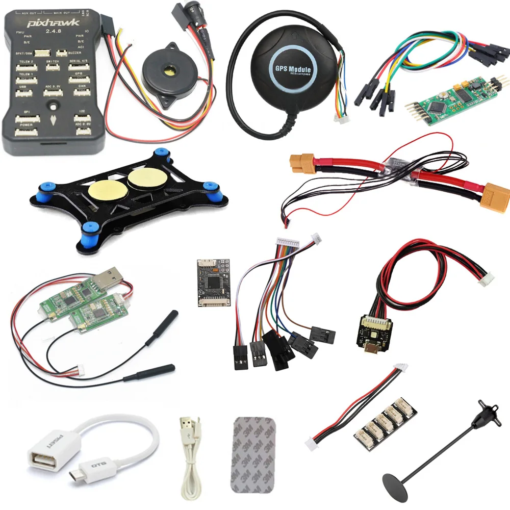

Pixhawk PX4 PIX 2.4.8 32 Bit Flight Controller+433/915 Telemetry+8M GPS+Mini OSD+PM+Safety Switch+Buzzer+PPM+I2C
