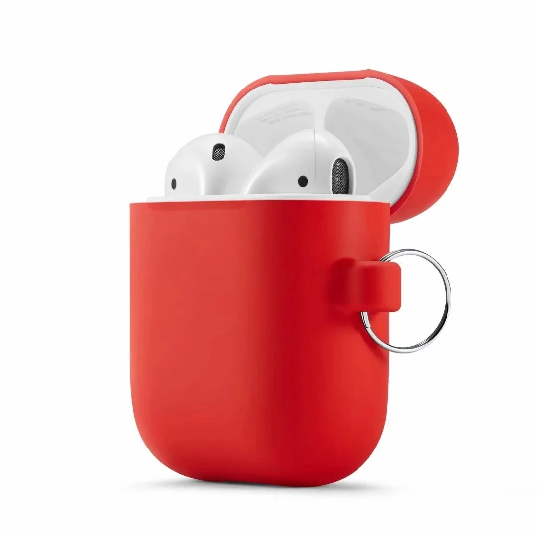 ТПУ мягкий силиконовый цветной чехол для Apple AirPods 2 Наушники противоударный Air Pods 1