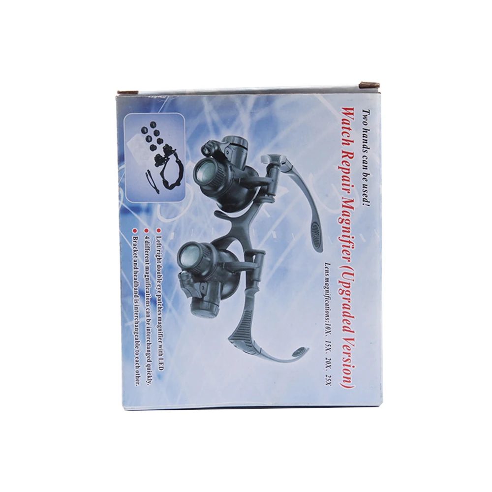 LOUPE,Loupe binoculaire bandeau 10X 15X 20X 25X, avec