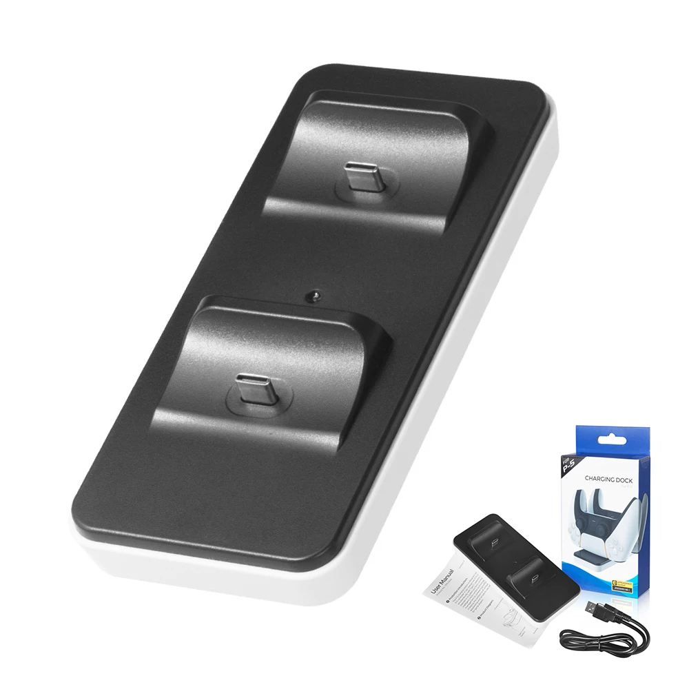 

Pohiks Dual Charger Dock Stand Wireless Controller Charging Station Dock Station Stand Charger Holder Suitable for PS5 Gamepad