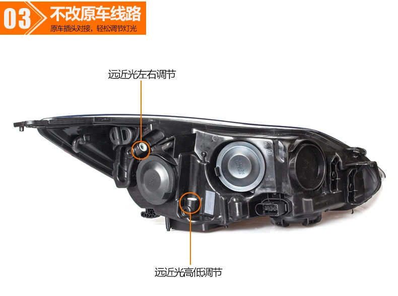 Автомобильный стильный головной светильник s для Ford Focus 2012- светодиодный головной светильник для фокусировки Головной фонарь светодиодный дневной ходовой светильник светодиодный DRL Bi-Xenon HID