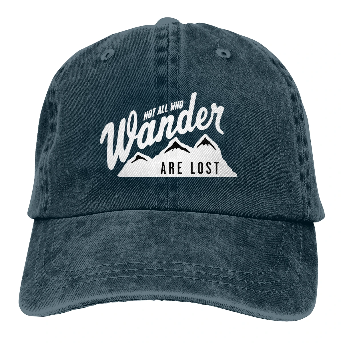 Не все, кто кочутся теряются Casquette черный унисекс Мужские Женские деним Strapback бейсболка Регулируемая Гольф папа шляпа