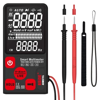 

BSIDE Digital Multimeter 3.5Inch LCD Sn Auto Ranging 6000 Counts Digital Voltage Meter with Ohm Volt Continuity Test