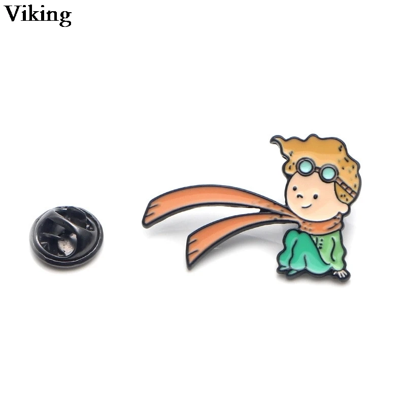 Le Petit Prince бейджи мультфильм Металлические Булавки милые эмалированные броши-Значки для лацкана рюкзаки воротник галстук булавка брошь для женщин мужчин ребенок G0566