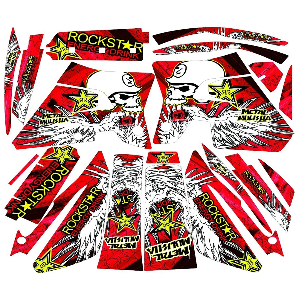 

New Full Graphics Decals Stickers Custom Number Name 3M Bright Stickers Waterproof For YAMAHA DT200WR