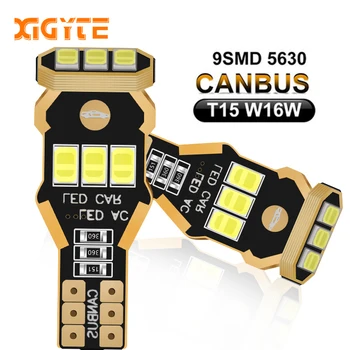 

2Pcs W16W T15 LED Bulbs 9SMD 5630 Chips Canbus NO OBC Error Free 912 921 Super Bright High Power Car Backup Reserve Lights 12V