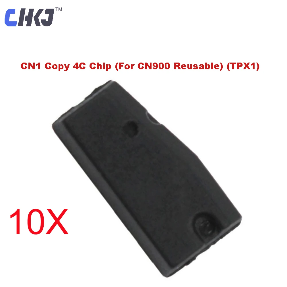 

CHKJ 10PCS/LOT CN1 Copy 4C Chip Auto Car Key Transponder Clone Chip TPX1 For CN900 ND900 (Reusable) JMA Zed-bull Key Programmer