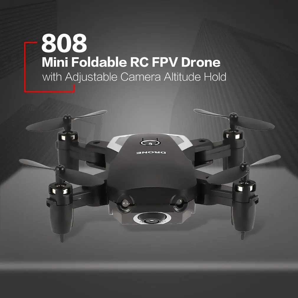 808 мини-Дрон с камерой HD 720 МП/P регулируемая камера в режиме реального времени высота удержания Карманный складной FPV RC Дрон