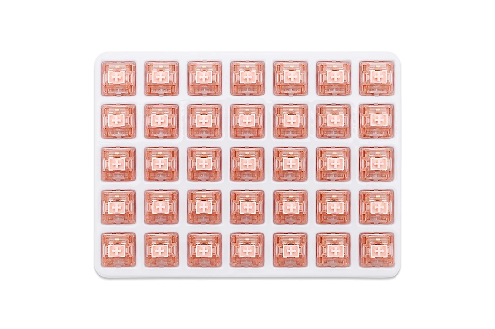 Interruptor de Tinta Gateron Box v2 para Teclado Mecânico Rosa e Preto Switch Extras 50g 60g 5pin Rgb Linear mx Stem 80m Pré-lubrificante 35 Pcs - Imagem 3