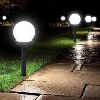 

3pcs Waterproof LED Solar Round Bulb Lawn Lamps Spike Outdoor Garden Lights