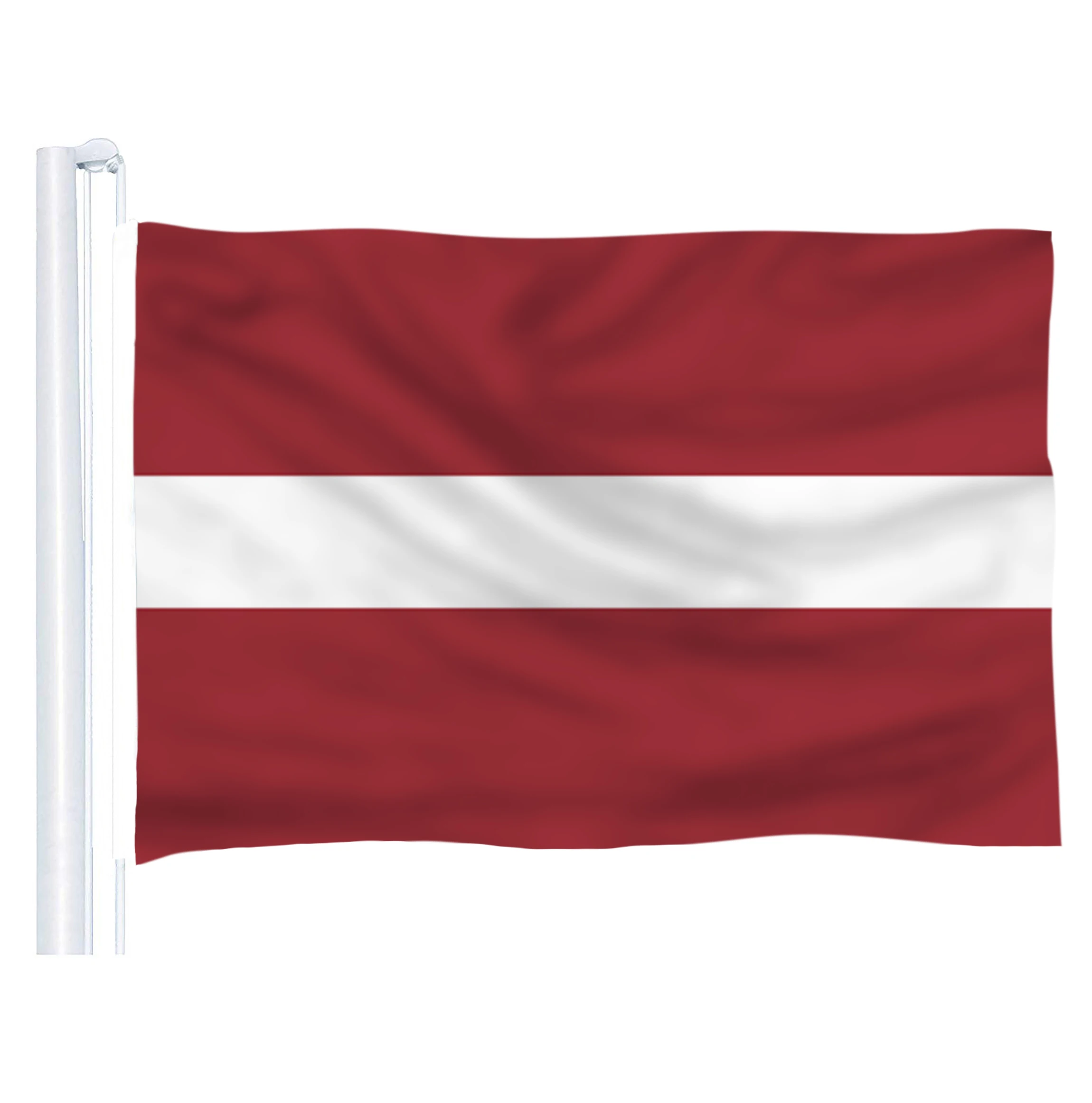 DFLIVE Латвийский флаг страны 3x5 футов Печатный полиэстер летающий 90x150 см Латвийский LV Национальный Баннер