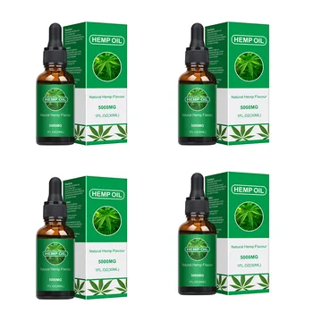 

4 Bottles CBD Hemp Essential Oil Organic 100% Natural Plan Full Spectrum Pain Relief Massage CBD Hemp Seed Oil Drops 30ml HIAISB