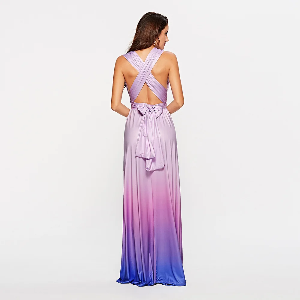 New Elagant Party Maxi Long Dress Women Multiway Wrap Dresses Gradient Convertible Boho Bandage Dress Bridesmaids Infinity Robe -H26c831bda5d7470b8525f4b34bc6c7db1