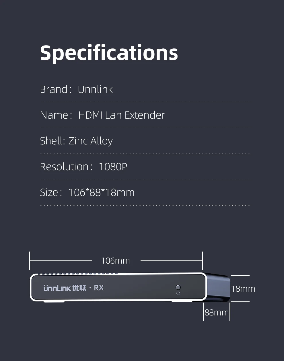 Unnlink 1 для многих 120 м HDMI удлинитель с локальным выходом FHD 1080P@ 60 Гц IP/TCP CAT6/7 сетевой LAN RJ45 Ethernet ИК передача для ТВ
