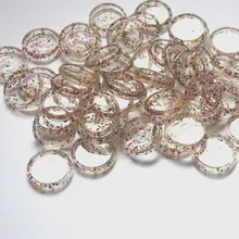 100 шт Т Грибное отверстие Блестящий диск-Переплет рыхлый Пластиковый переплет кольцо 360 градусов Складная Кнопка дуги офисные принадлежности транспир