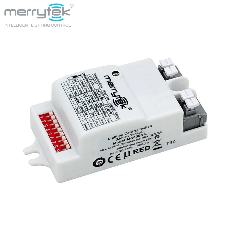 Merrytek MC030S L Smart Control Microwave motion Sensor 220VAC Lighting Control Switch Lighting