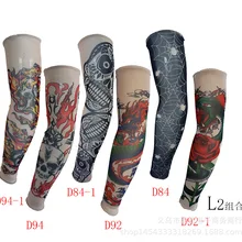 "Крутой Супермен" Комбинации нарукавник с татуировкой с длинными рукавами и принтом «Татуировка» солнце-стойкая одежда с зашитой от уф, нарукавник в Корейском стиле