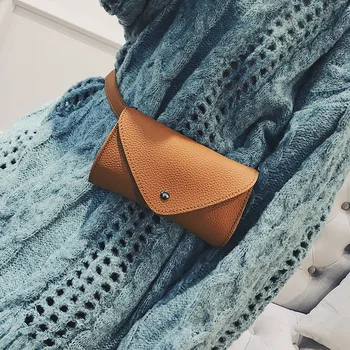 

Simple Women Mini Flap Bag Popular Leather Waist Pack Chain Shoulder Bags Female Chest Pack Phone bag