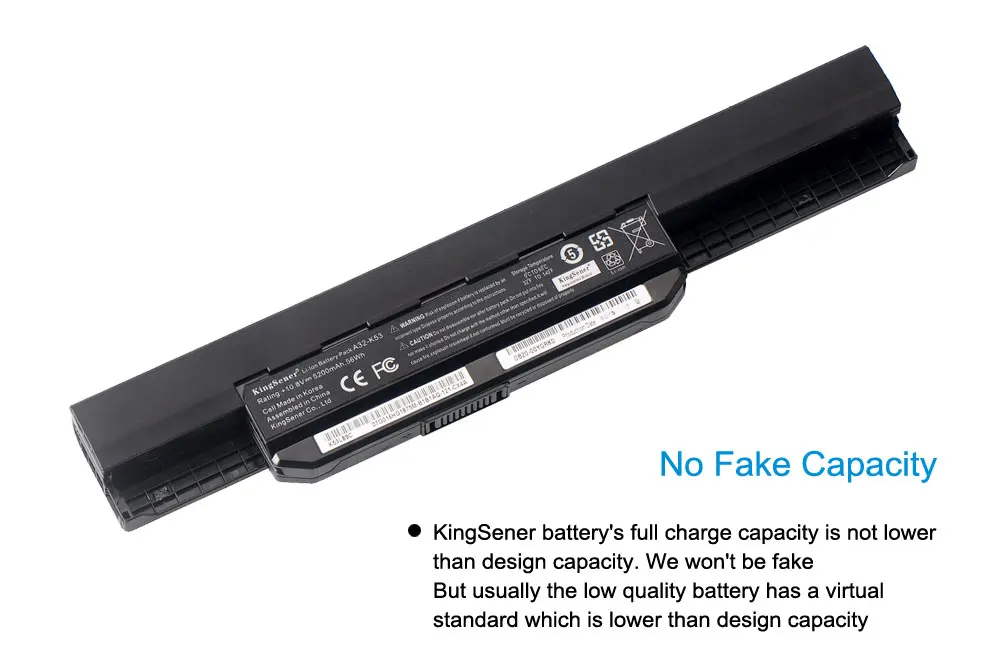 Аккумулятор KingSener 10 8 В 5200 мАч для ASUS K43 K43E K43J K43S K43SV K53 K53E K53F K53J K53S K53SV A43 A53S A53SV A32
