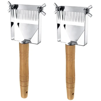 

Adjustable Honey Uncapping Fork Iron Stainless Steel Honeycomb Honey Scraper,Wooden Handle Beekeeping Beekeeper Equipment Tool