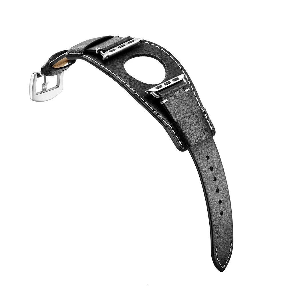 TEAROKE пояса из натуральной кожи ремешок для Apple Watch 38 мм 42 петля дизайн замена Браслет часы ремешок iwatch 1 2 3