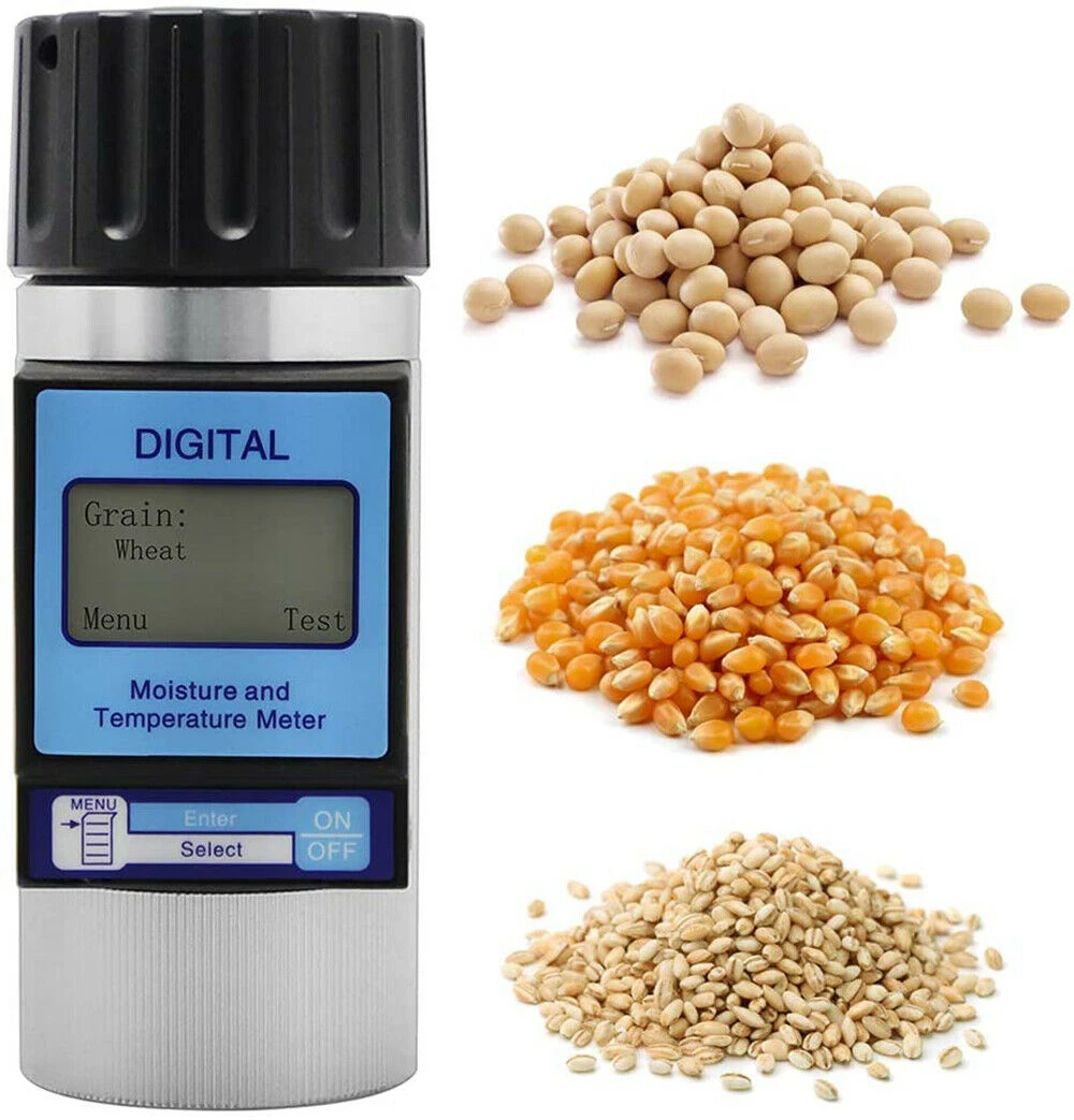Grain Moisture Meter Gauge 24 Kinds Grain Moisture Temp Tester With Range  8% 35% For Corn Paddy Rice Wheat|Moisture Meters| - AliExpress