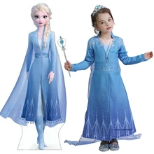 Платье «Аладдин» для девочек; маскарадные костюмы принцессы Эльзы и Анны для девочек; вечерние Детские платья «Эльза Белла»; Одежда для девочек; Комплект «Эльза»