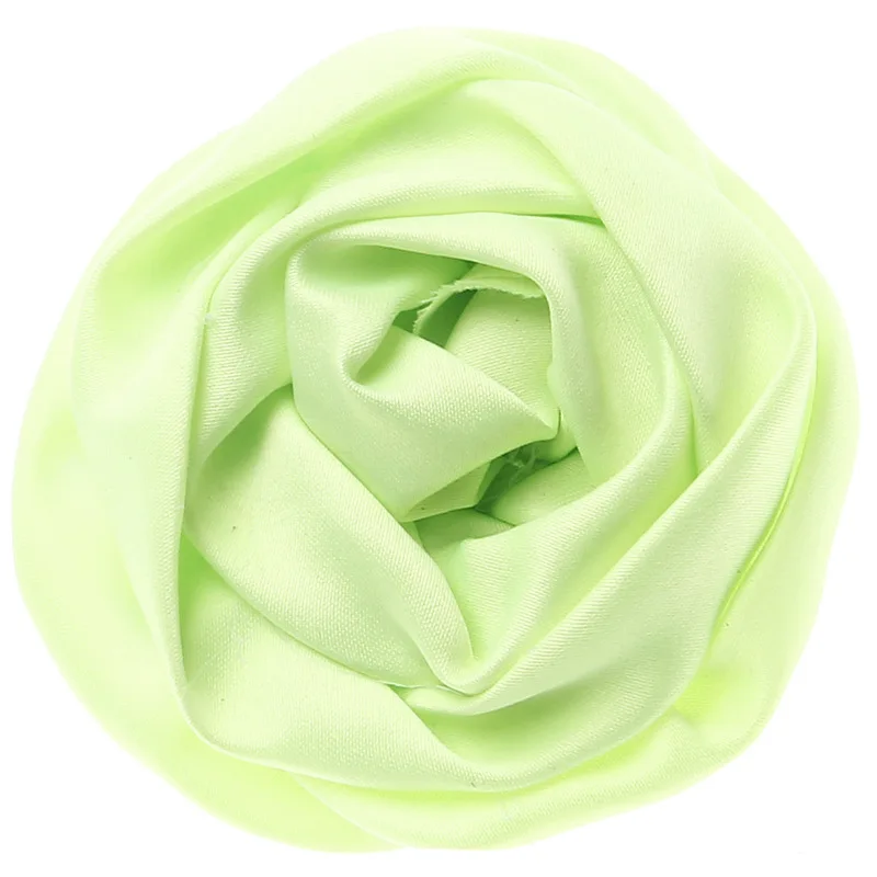 21green Nishine 2," 50 шт./лот Сатиновые свернутые цветы розы для поделок заколки для волос головная повязка Детская голова для девочек цветы аксессуары для волос - Цвет: 21green