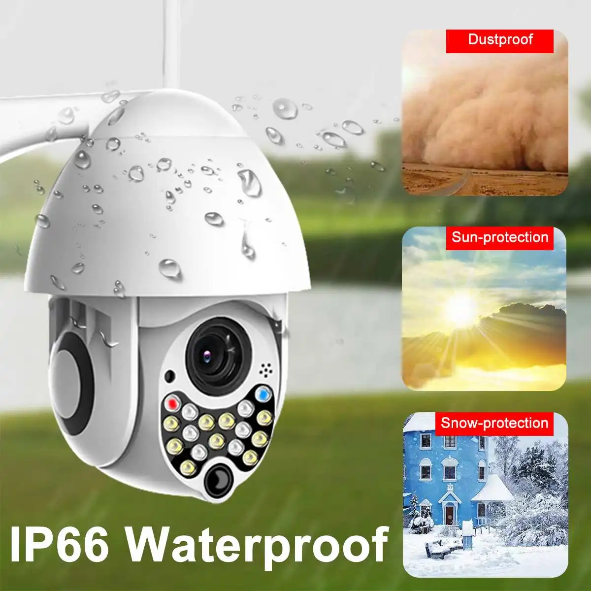 Наружная HD 1080P PTZ wi-fi ip-камера Водонепроницаемая 2MP пикселей полноцветная камера ночного видения ip-камера наблюдения