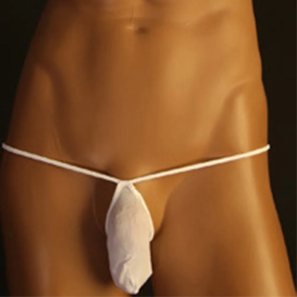Мужские стринги трусы сексуальные микро Танга выпуклый чехол с низкой посадкой