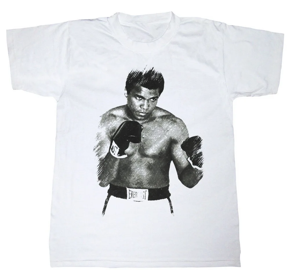T-Shirt Cassius Clay Maglietta Muhammad Ali Disegno Vintage Ad Effetto Matita Cotton Loose Plus Size Tee Shirt |