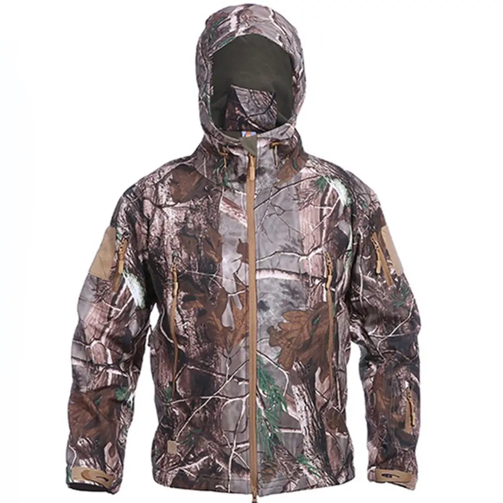 Tree Camo Качественная водонепроницаемая ветрозащитная куртка для активного отдыха, куртка для охоты, рыбалки, пальто, прочная походная куртка для кемпинга, одежда для альпинизма - Цвет: Tree Camo