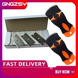 CNGZSY – grattoir de nettoyage de vitres, outils d'emballage de voiture, lame de remplacement, nettoyeur d'écran Mobile, dissolvant de céramique de four à vitres 2E12 + E13 