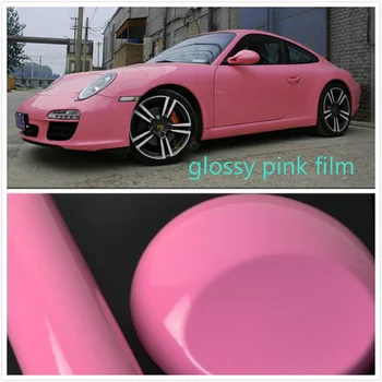 

Modified film 40CMx152CM bright pink PVC vinyl sticker car modified sticker shape mobile phone film