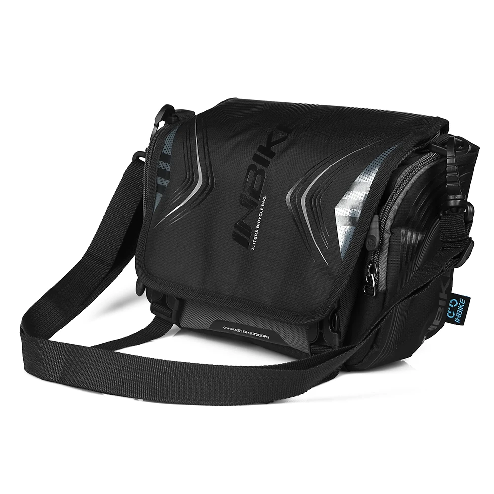 

Bicycle Front Bag with Waterproof Cover Safety Cycling Bag Large Capacity Bike Basket t Pouch Men Sling Bag for Fishing Hiking